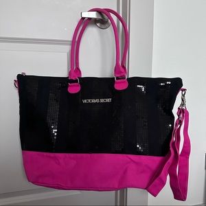 Victoria’s Secret Black and Pink Tote